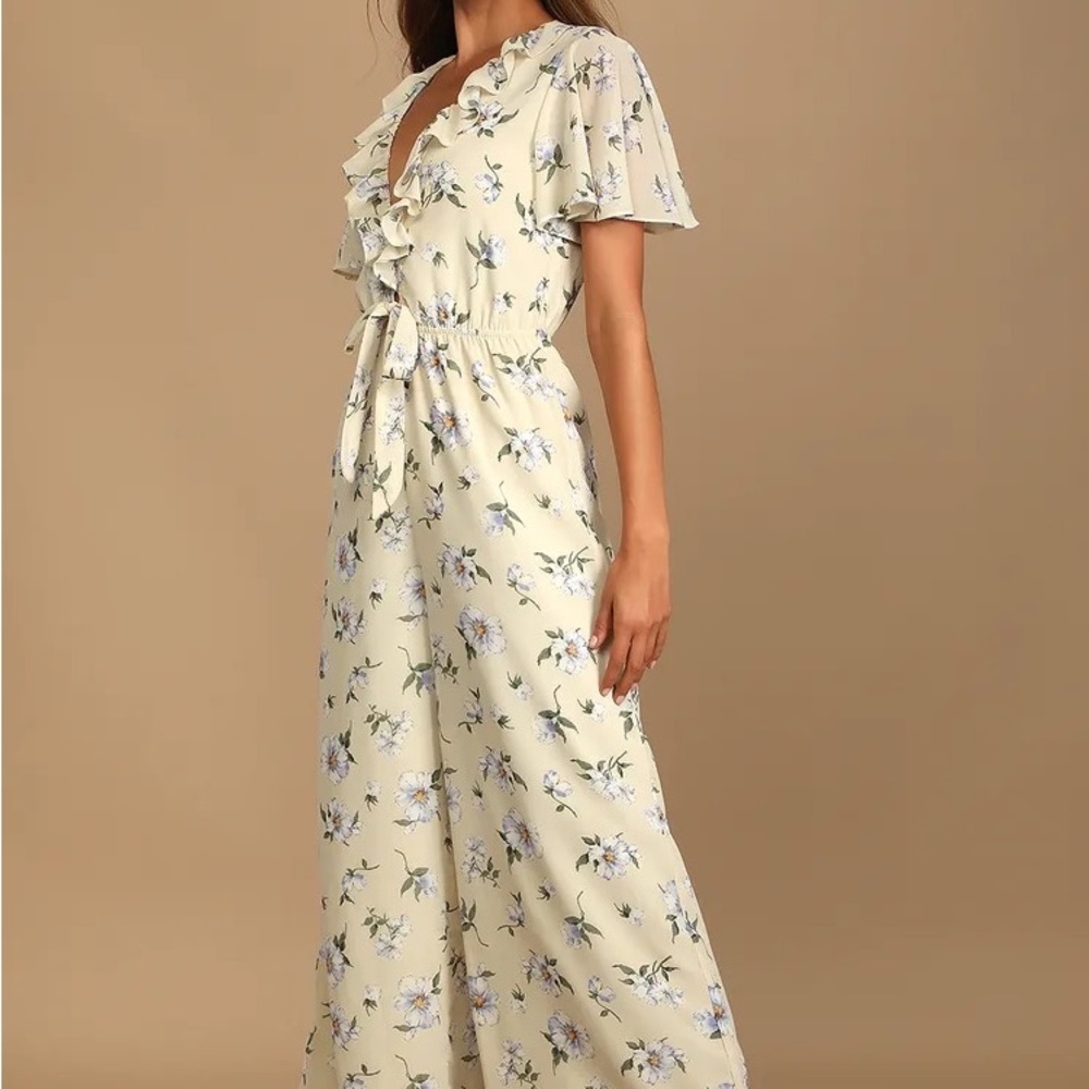 Lulus Ruffled Wide Leg Jumpsuit - Picture 3 of 3